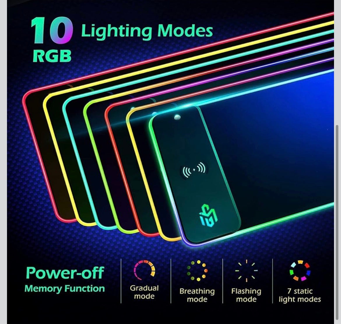 RGB gaming mouse pad