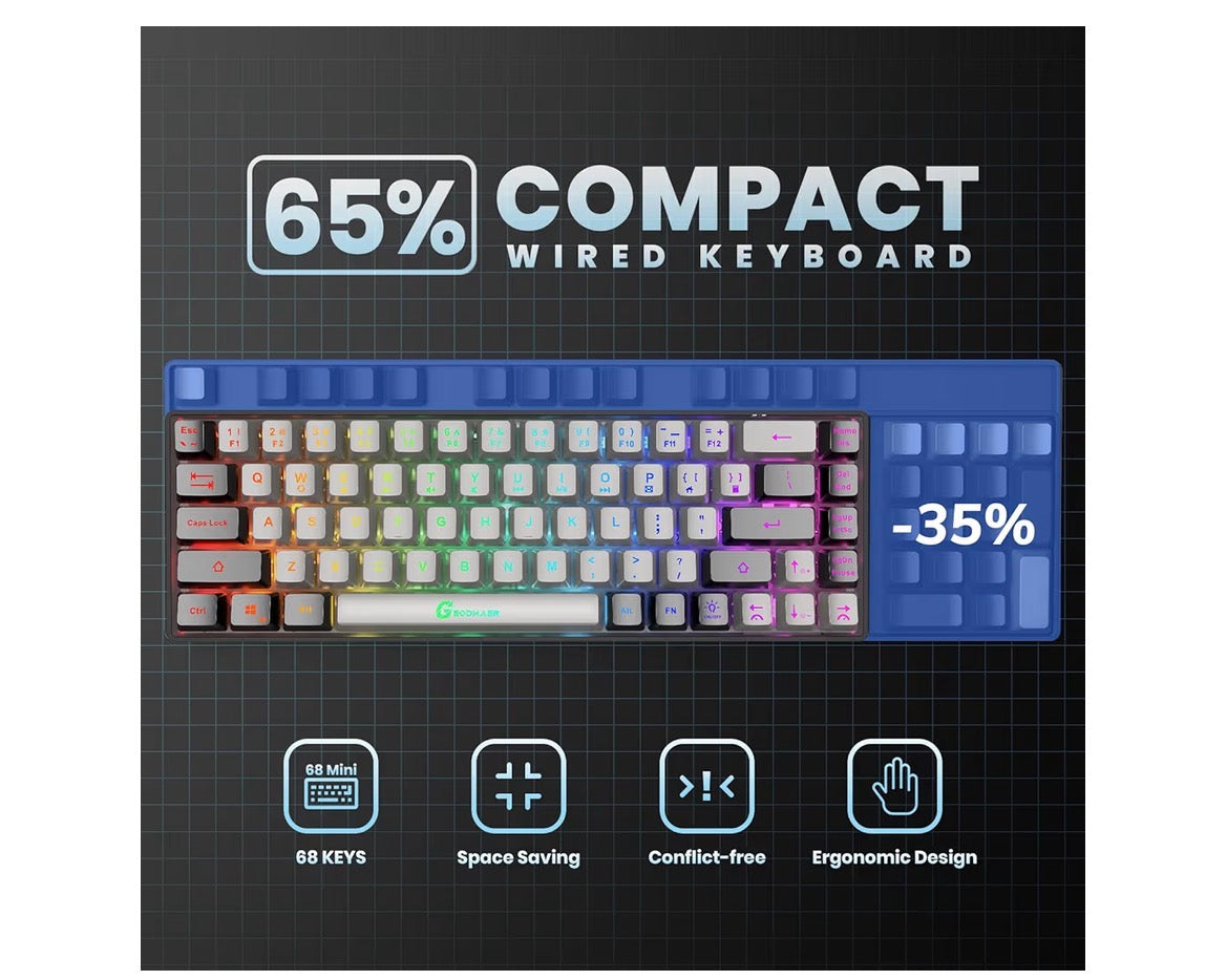 Gaming 65% RGB keyboard